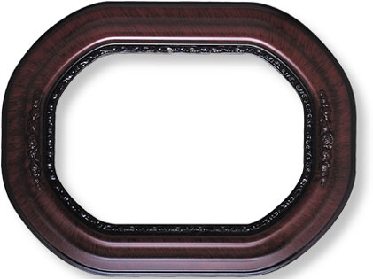Proprietor's favorite vintage octagonal picture frame in walnut finish