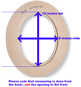 measuring an oval picture frame