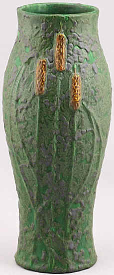 mottled cattail vase