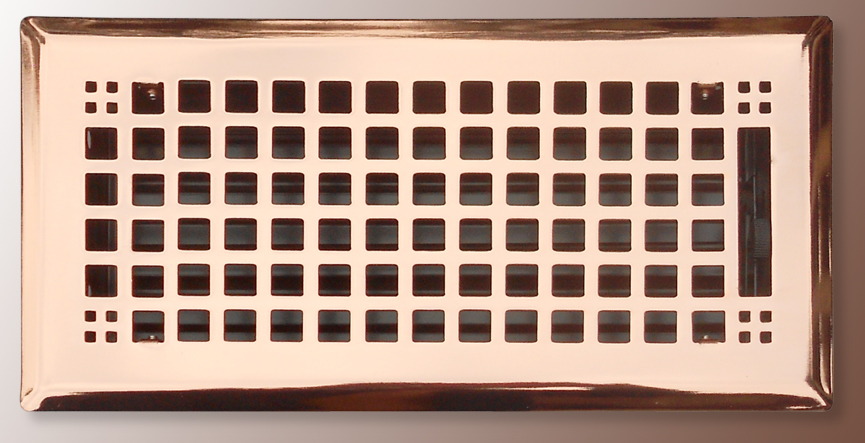 craftsman polished copper heat register