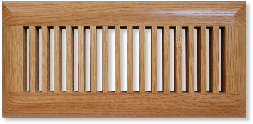 wood lineal heat register top view