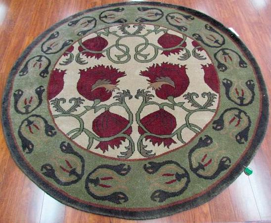 Round Tango art and crafts rug