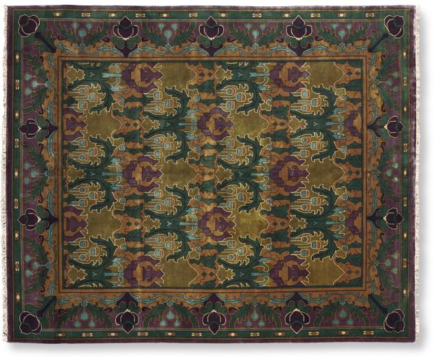 Las Flores craftsman rug patterned ground
