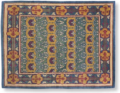 Summer Meadow hand knotted wool rug