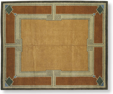 Isabella earth arts and crafts rug