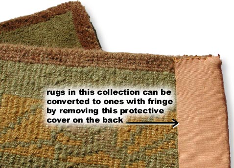 back view of craftsman rug