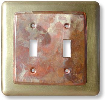classico switchplate in brass