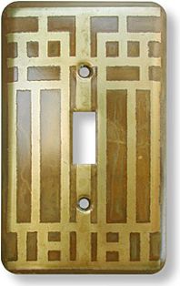 Frank Lloyd Wright style light switch plate