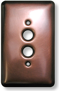 Smooth antique copper light switch plate