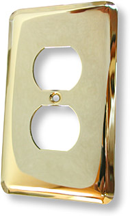 Nehalem Bay polished brass light switch plate smooth finish