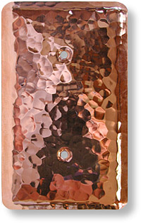 Fernhill polished hammered copper light switch plate