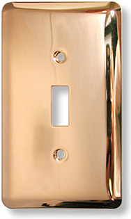 polished gold plated light switch plate