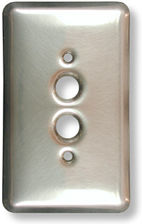 Satin nickel smooth light switch plate