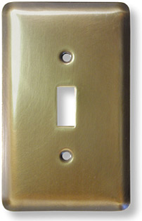 Columbia shores smooth antique brass light switch plate