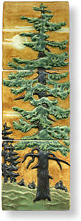 Majestic fir scenic polychrome craftsman tile