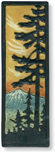 Sentinel fir with mountain art tile