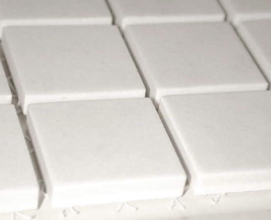 white square porcelain tile
